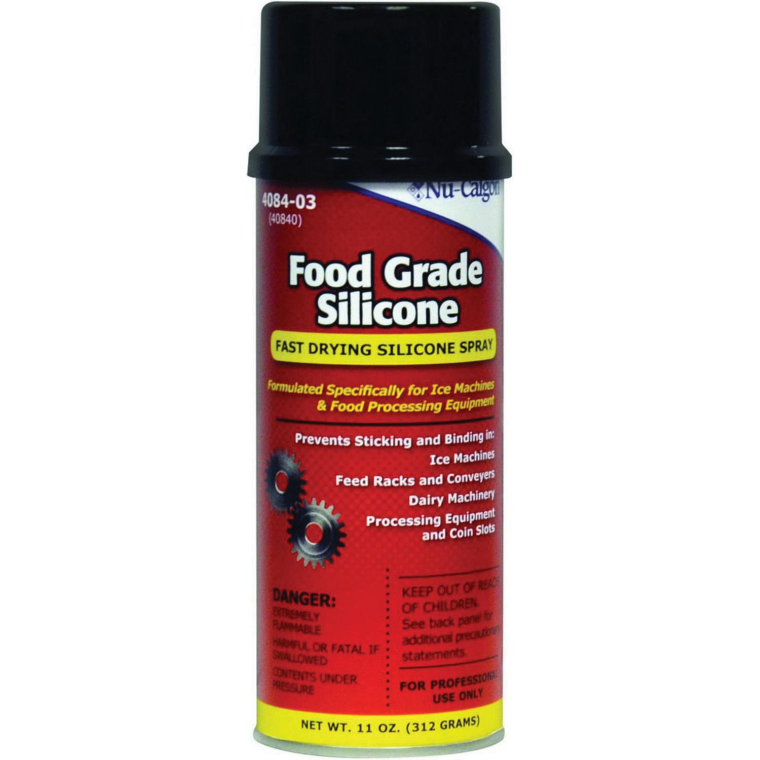 Nu-Calgon 4084-03 Silicone Lubricant, 11 oz Aerosol Can, Gas Form, Clear, Petroleum Odor/Scent