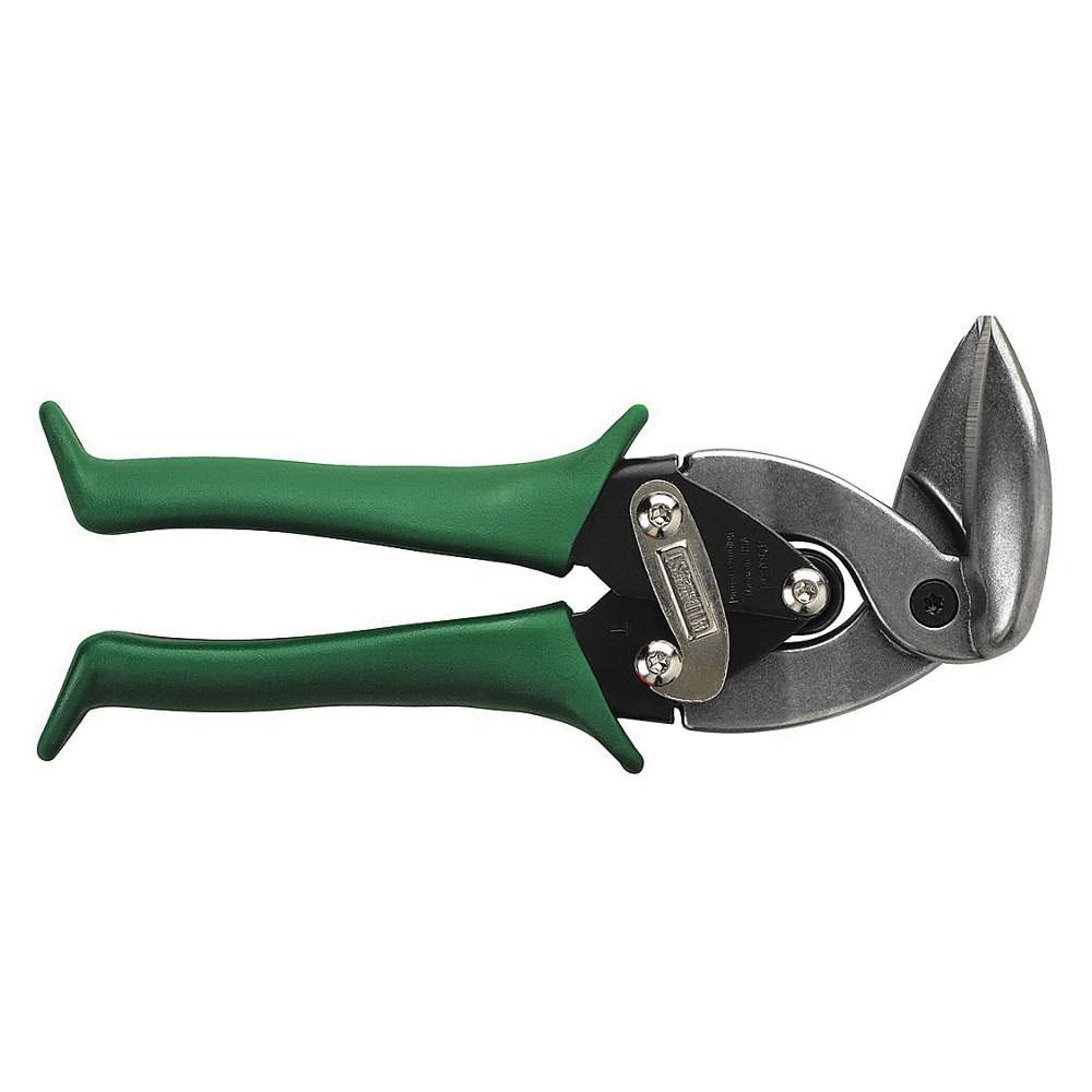 Midwest Snips® MWT-6900R Aviation Snip, Right, Straight Cut, 1-1/4 in L Cut, 24 ga Max Sheet Thick, Steel Blade