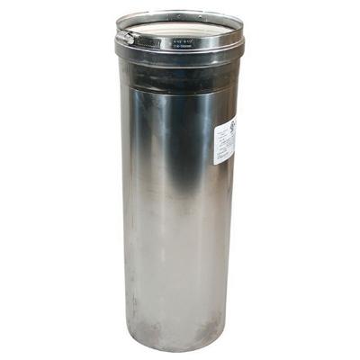 Z-Flex® 2SVEP0603 Gas Vent Pipe, 6 in, 3 ft L, Gasketed, AL29-4C Stainless Steel