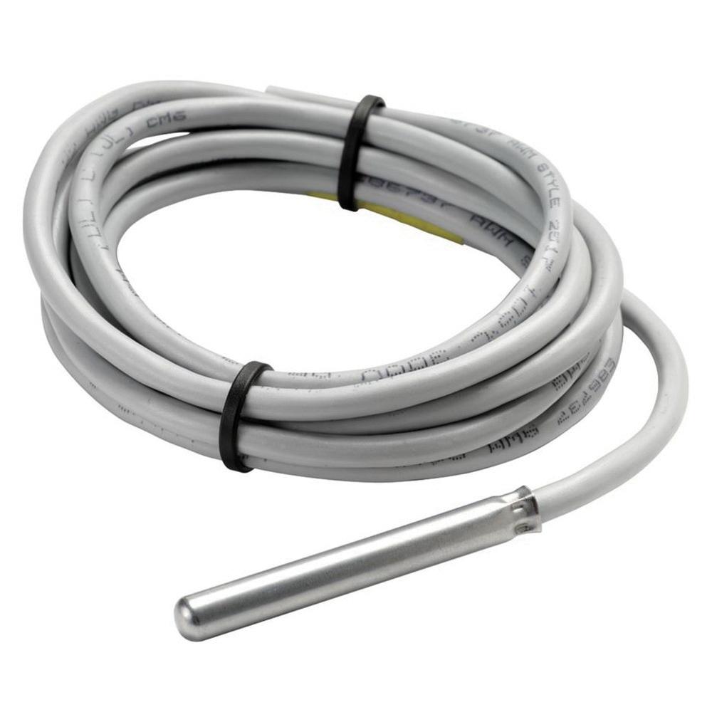 Johnson Controls A99BC-300C Temperature Sensor, Temperature Settings: -40 to 248 deg F, Stainless Steel Probe, Gray