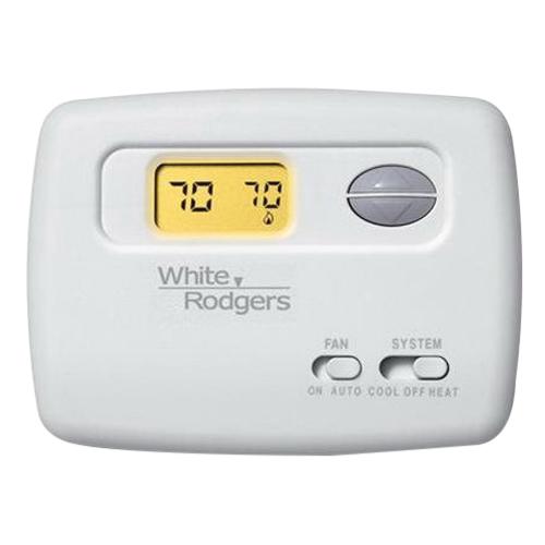 WHITE-RODGERS™ 70 Series 1F78-144 Thermostat, mV to 30 VAC, 1 to 1.5 A, 1.5 to 45 W, (2) AAA Battery, 1 Heat/1 Cool