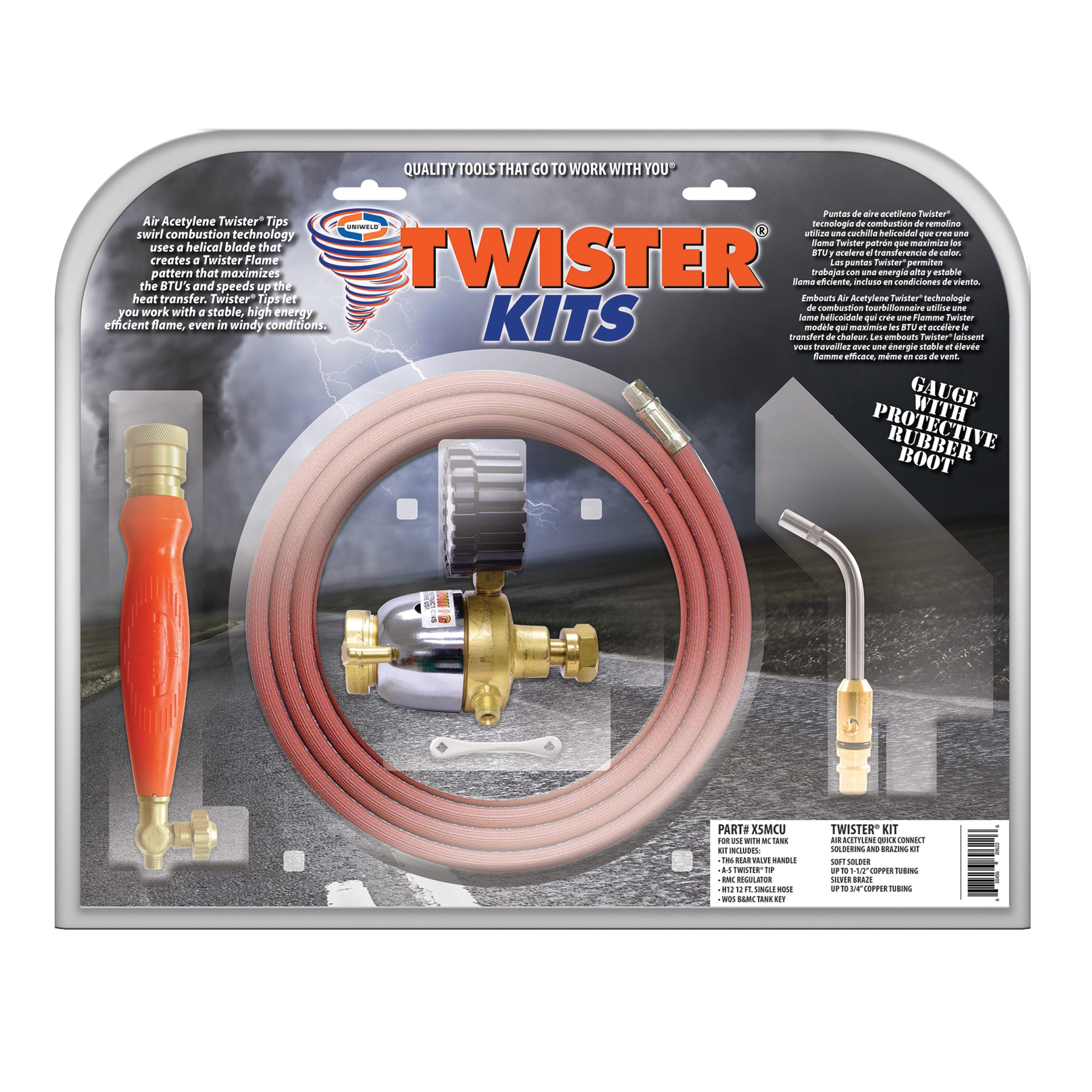 UNIWELD® Twister® X5MCU MC-Tank Kit, Acetylene, Air Gas