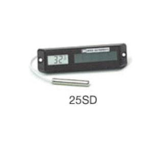 WEISS INSTRUMENTS 25SD-160 Solar Powered Thermometer, 40 to 160 deg F, LCD Display, Black/Silver