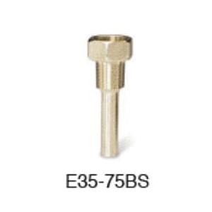 WEISS INSTRUMENTS E35-75BS Thermowell, 3/4 in, NPT, 3-1/2 in L Stem, 2-1/2 in L Insertion, Brass