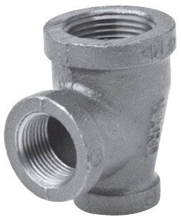 1-1/4 X 1-1/4 X 1/2 BLK MAL TEE (ZMBTR0603)(95234)
