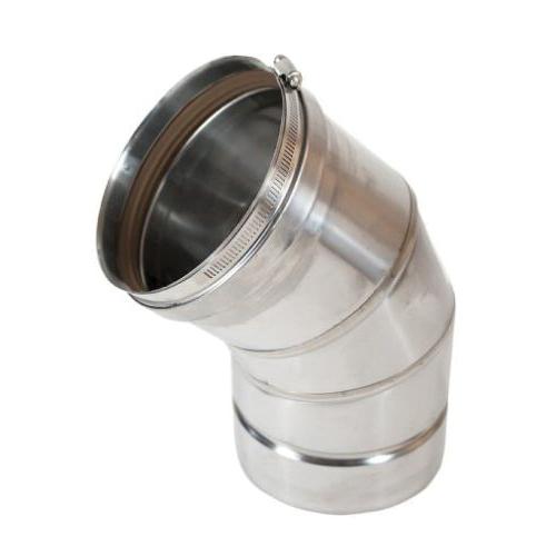 Z-Flex® 2SVEEWCF0345 Z-Vent Elbow, 3 in, 45 deg, Stainless Steel