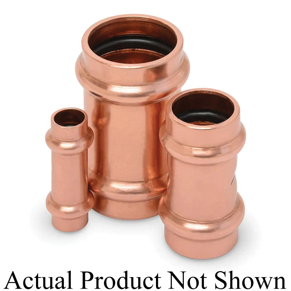 ZoomLock® 870508 Coupling, 1/4 in Press-to-Connect x 1/4 in Press-to-Connect, Copper