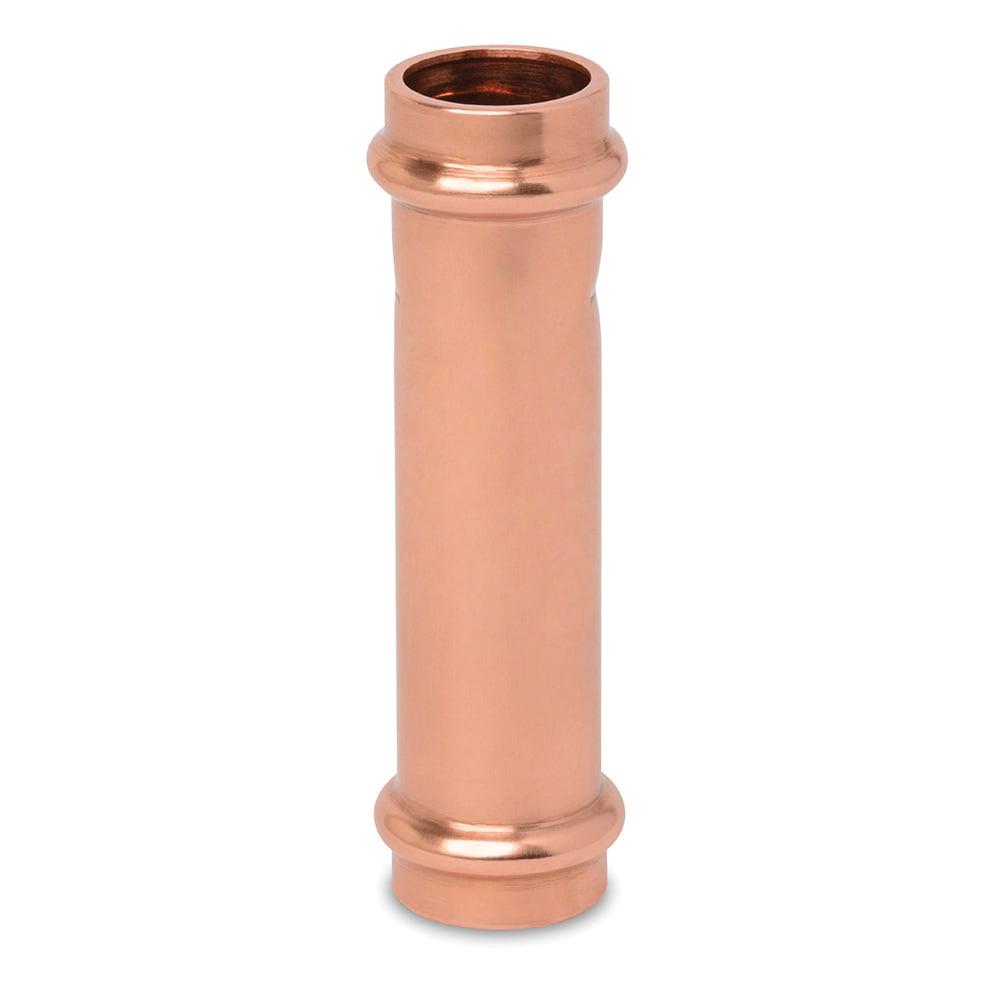 ZoomLock® 870553 Slip Coupling, 1/2 in Push-to-Connect x 1/2 in Push-to-Connect, Copper