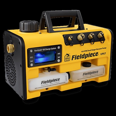 Fieldpiece VPX7 Runquick Dual-Stage Vacuum Pump - 10 Cfm, 15 µM