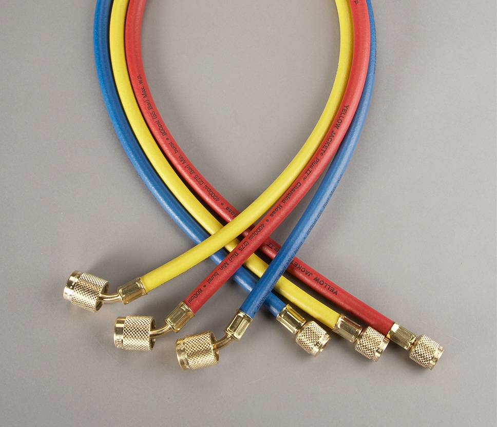 Yellow Jacket® 22986 Plus Ii Refrigerant Charging Hose Set - 72 In, 1/4 In, 3-Pack