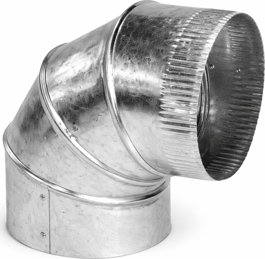 DUC-PAC 90510 Round Duct Elbow - 4 In, 90 Degree, 26 Ga