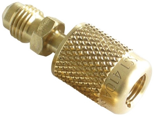 JB Industries 33112N Refrigerant Shut-Off Quick Coupler, 14 In, Quick-Connect X Sae, Brass
