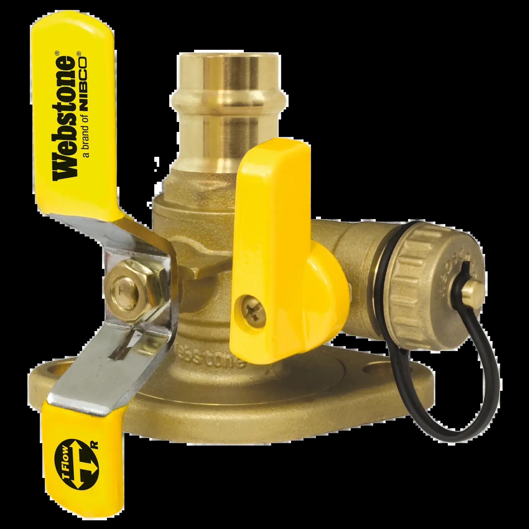 Webstone H-81414HV 8141 Series Uni-Flange Ball Valve With Drain - 1 In, Press X Flange
