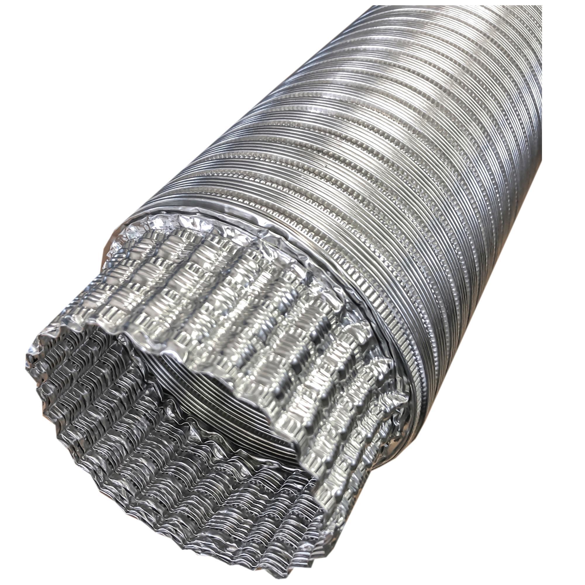 Builders Best® V330 PRO Series 011491 Duct Pipe, 4 in, 8 ft L, Aluminum