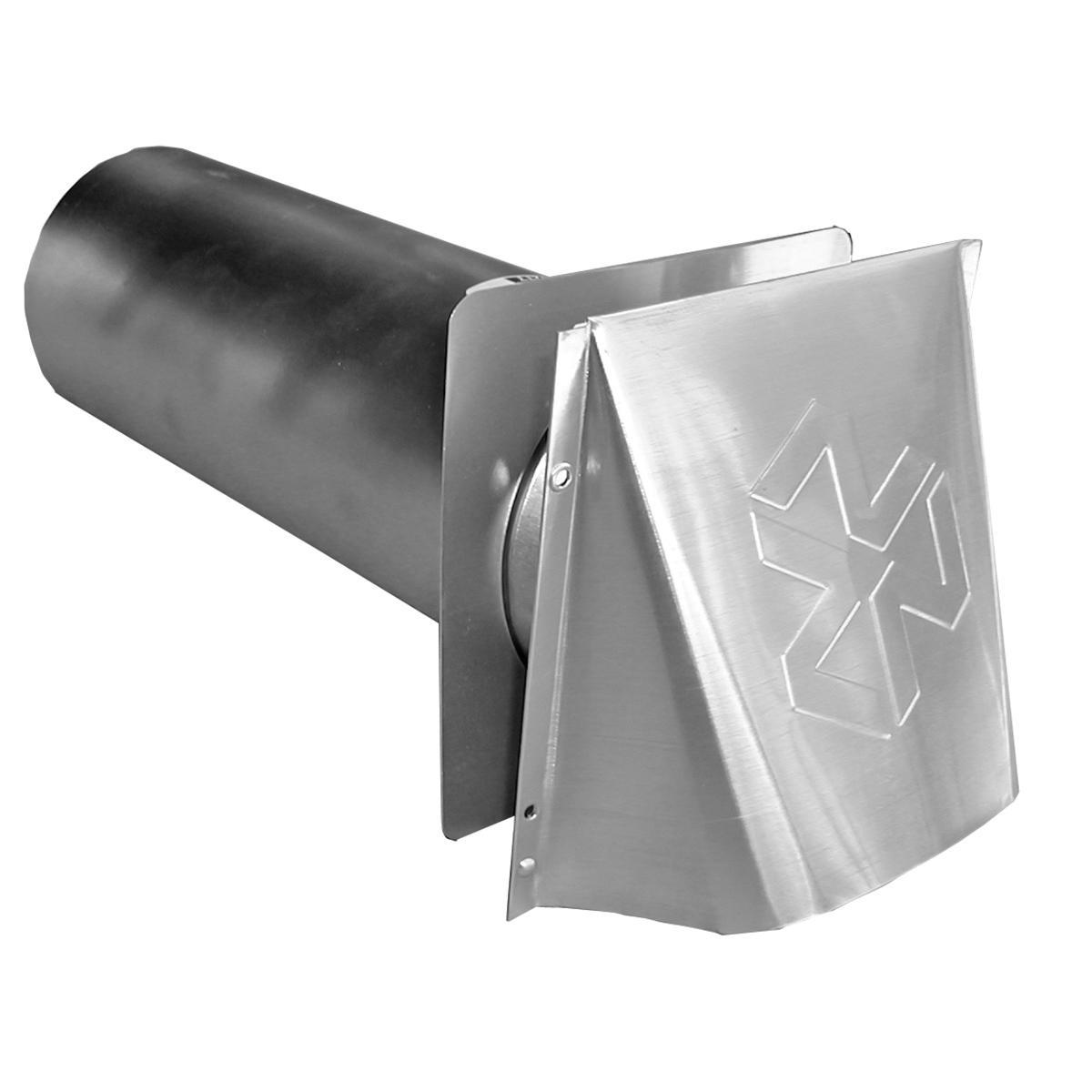 Builders Best® 110277 Vent Hood With Flapper, 4 in Dia, 11-1/2 in Tail, 6 in W, 14 in H, Aluminum