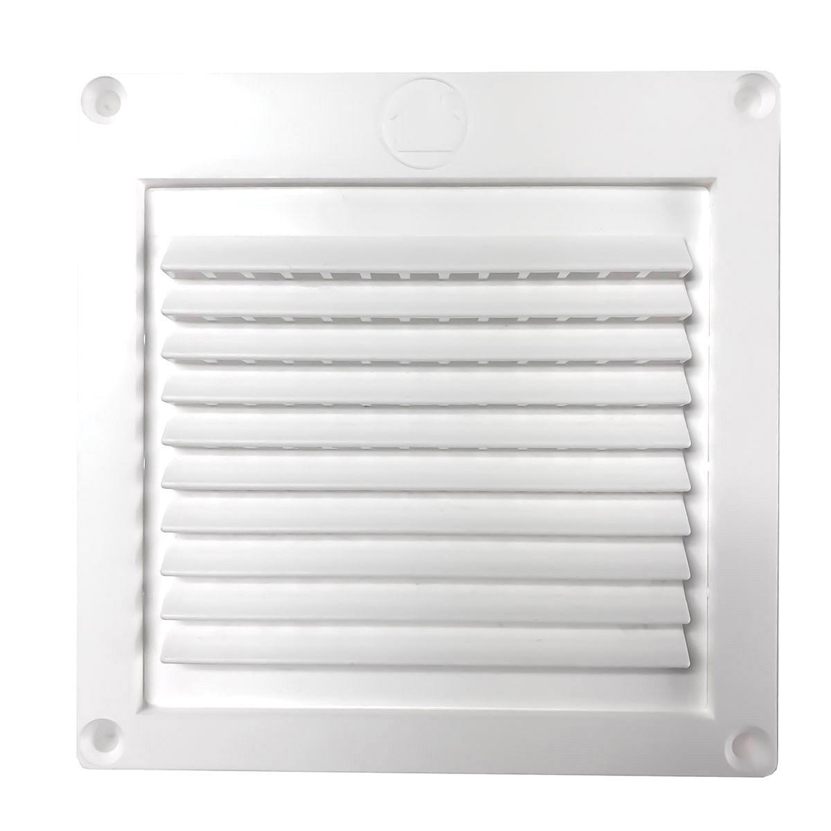 Builders Best® PFL344 Series 110899 Mini Louver Hood With Snap Ring, 6 in, 8.2 in L, 8.2 in W, 5/8 in D, Plastic