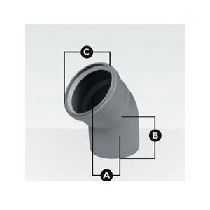 Centrotherm InnoFlue® ISEL0645 Vent Elbow, 6 in, 45 deg, Polypropylene