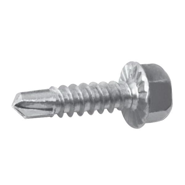 Duro Dyne® Pro Point Series 14208 Self-Piercing Screw, #10 Thread, 3/4 in OAL, Hex Head, 5/16 in Drive, Unslotted Drive