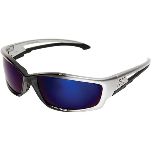 EDGE® SK118 Safety Glasses, Unisex, Universal, Blue Mirror Lens, Scratch-Resistant Lens, Gloss Silver Gradient Frame