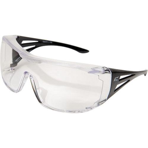 EDGE® XF111-L Safety Glasses, Unisex, Large, Clear Lens, Anti-Fog, Scratch-Resistant Lens, Matte Black Frame