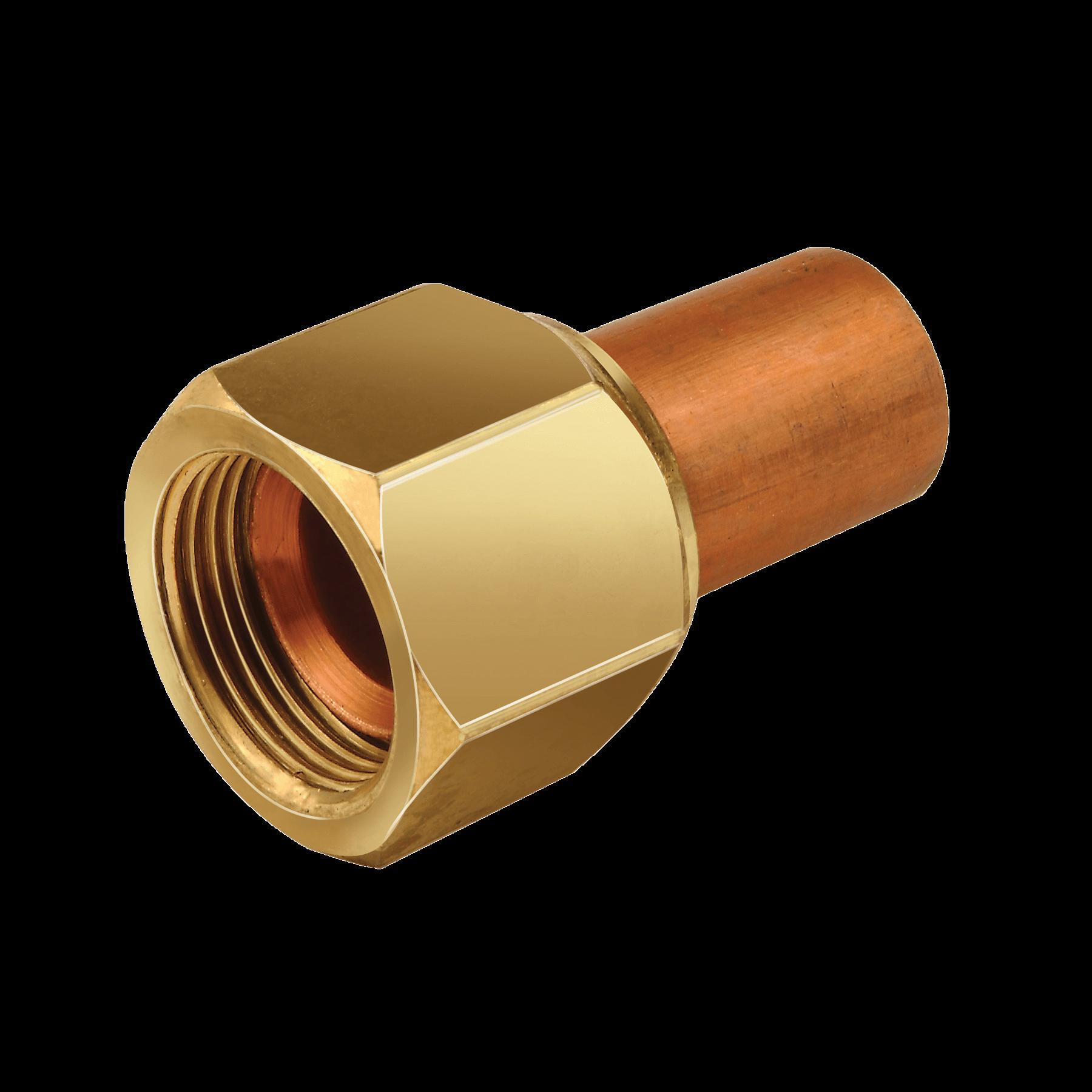 JB Industries A32700 Adapter, 1/4 in Flare Swivel x 1/4 in Solder, Brass
