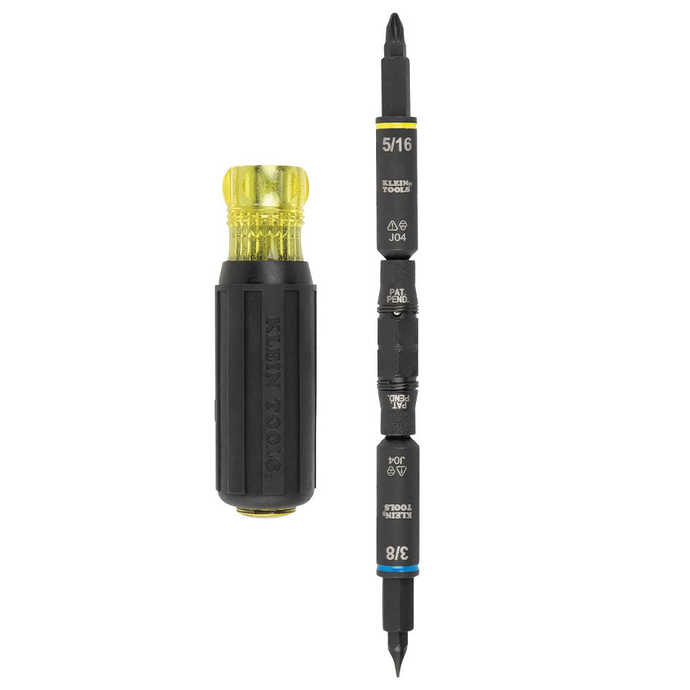 KLEIN TOOLS® KNECT™ 32527HD HVAC Screwdriver/Nut Driver, Core Removal Bit, Phillips®, Schrader®, Slotted, Square Point