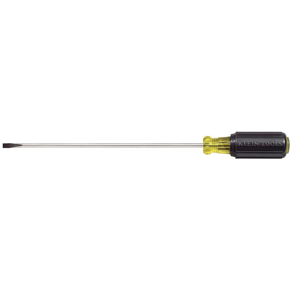 KLEIN TOOLS® 601-8 Screwdriver, Cabinet Point, 3/16 in Point, 11-3/4 in OAL, Cushion Handle
