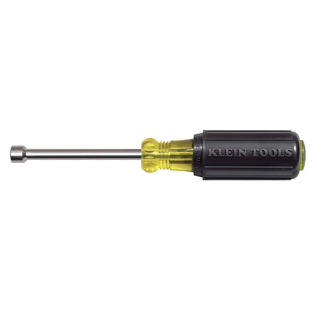 KLEIN TOOLS® 630-1/4M Nut Driver, 3 in Shank, Hollow Shank, 6-3/4 in OAL
