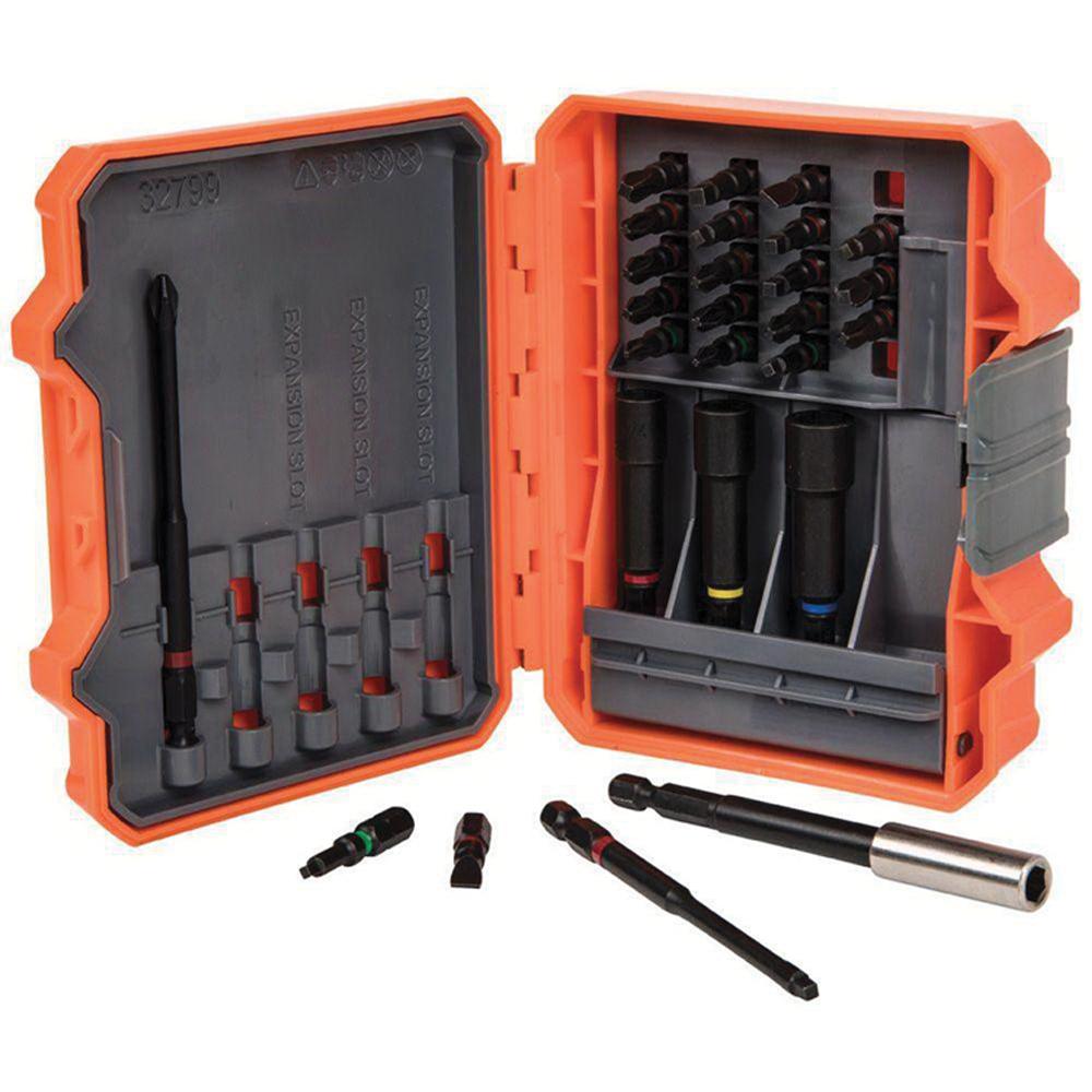 KLEIN TOOLS® 32799 Power Bit Set, 5-1/2 in OAL, 26-Piece