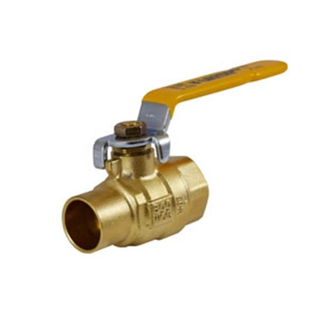3/4'' T-1007 Forged Brass Full Port Ball Valve, FNPT x Sweat