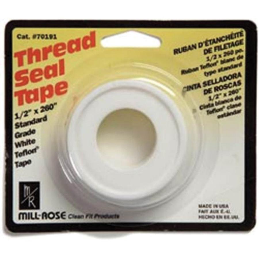 Cleanfit 70196 Thread Seal Tape, 0.003 in Thick, 3/4 in W, 520 in L, White, PTFE, 0.7 to 0.825 g/cc Density