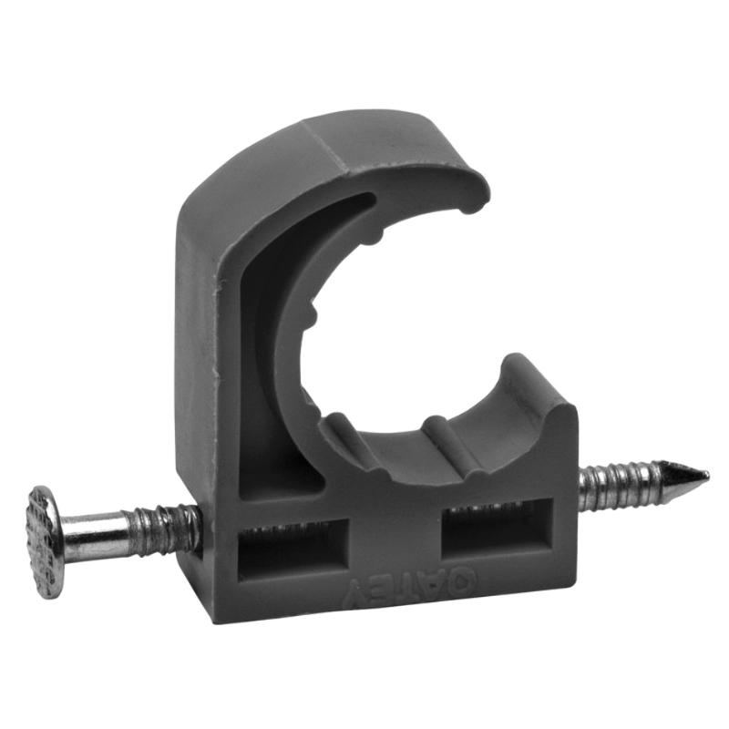 Oatey® 33900 Half Pipe Clamp With Barbed Nail, 1/2 in, Polypropylene