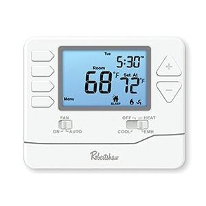 Robertshaw® RS9000 Series RS9210 Programmable Thermostat, 24 VAC, 1.5 A, 2 Heat/1 Cool