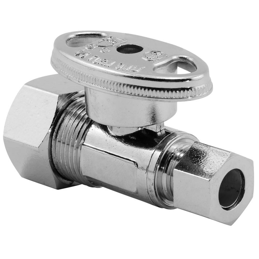 0121148 - STR STOP 5/8OD X 3/8OD COMP 1/4-TURN W/ PEX INSERTS 1/BG