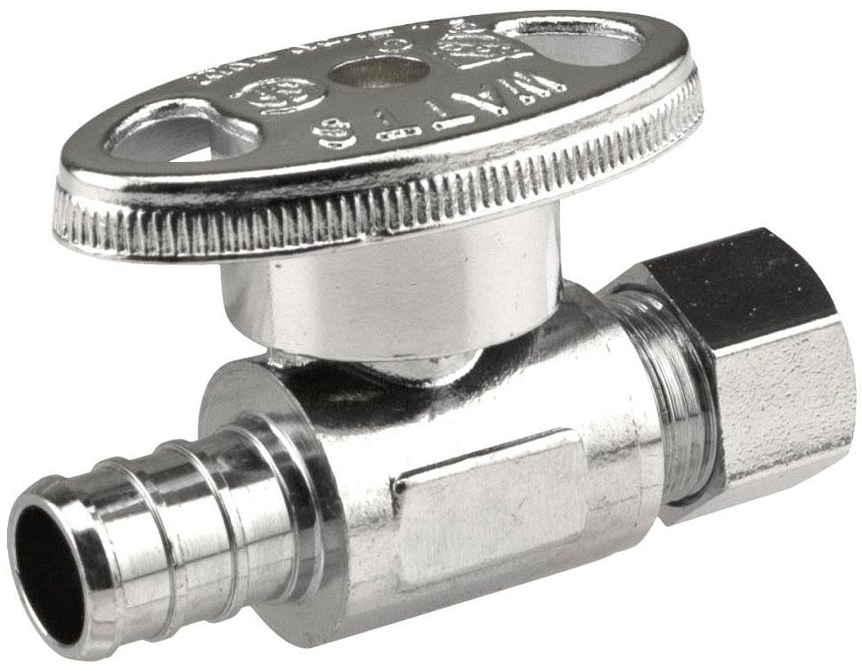 131-G2X1C01 1/4-TURN KWIKSTOP 1/2 PEX F1807 X 3/8 OD COMP STR STOP