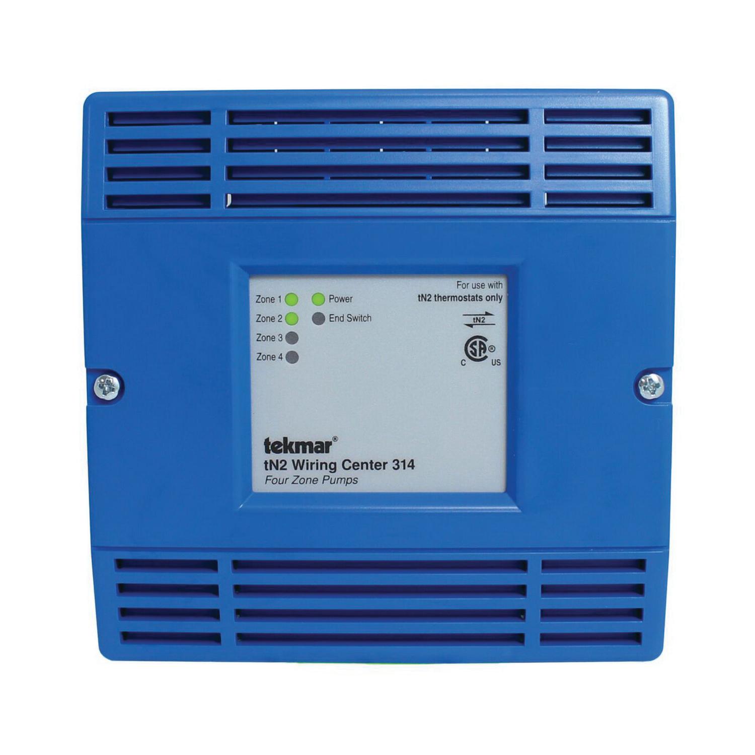 Tekmar® 314 Pump Wiring Center, 115 VAC, 3 to 11 VA, Blue