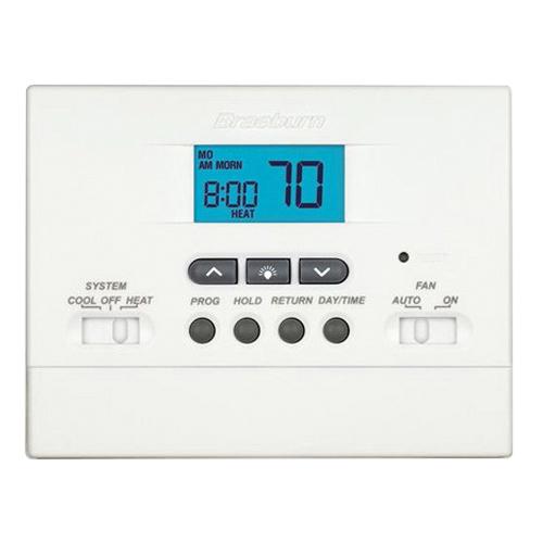 Braeburn® Builder Series 2020NC Thermostat, 18 to 30 VAC, 3 VDC, 1 to 3 A, 5-2 day Program Programmability