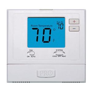 PRO1® T700 Series T701 Thermostat, 18 to 30 VAC, 1 to 1.5 A, (2) AA Alkaline Battery, 1 Heat/1 Cool