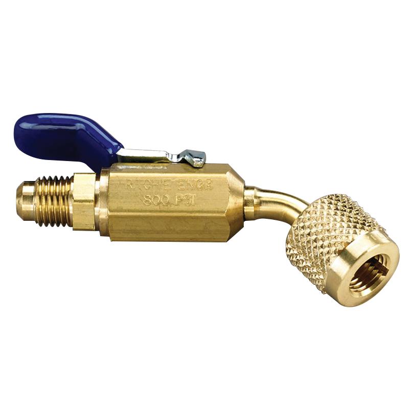Yellow Jacket® 93844 Compact Ball Valve, 1/4 in Nominal, SAE Male Flare x SAE Female Flare, 800 psi, Handle Operator