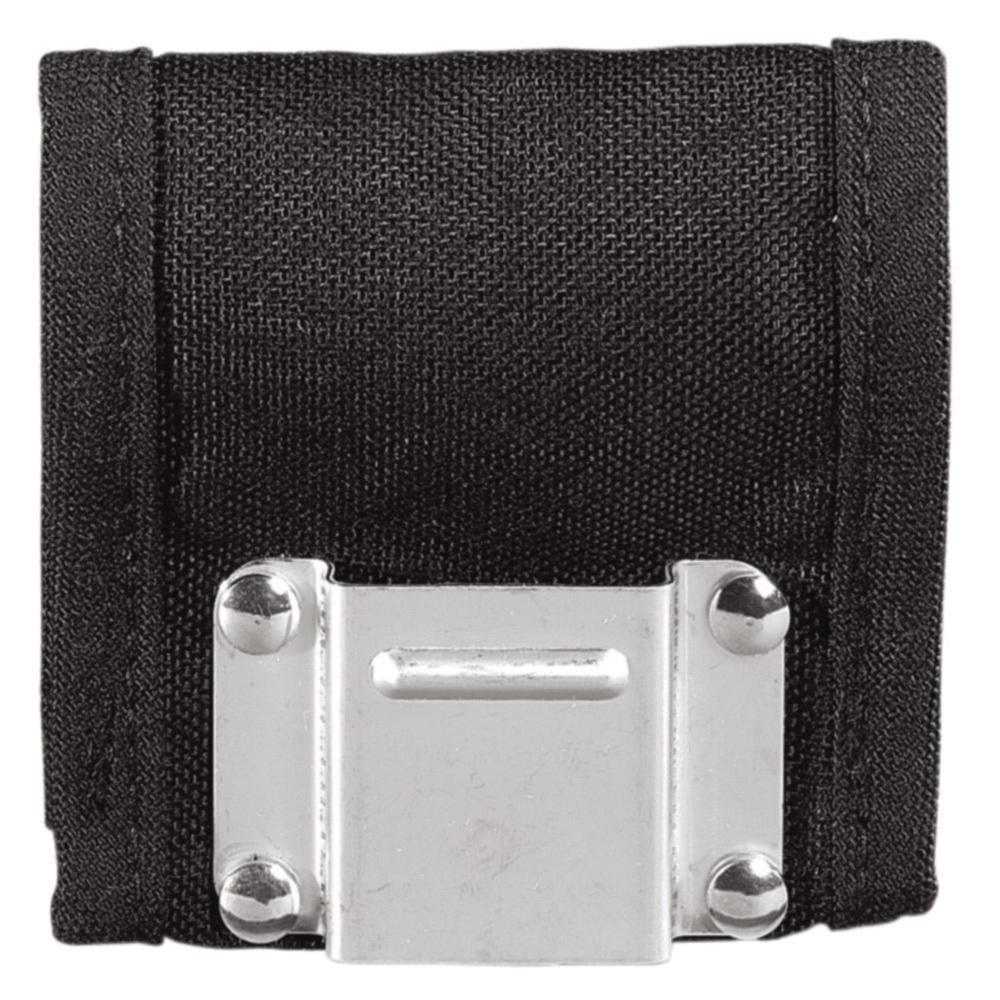 KLEIN TOOLS® 5707 Tape Measure Holder, 4-1/8 in W, 3-3/4 in H, Cordura Nylon, Black