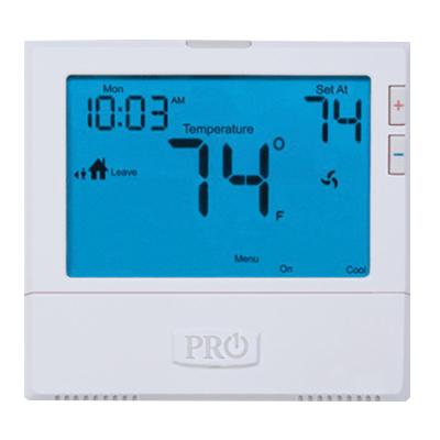PRO1® T800 Series T805 Thermostat, 18 to 30 VAC, 1 to 1.5 A, 5-1-1, 7 day Program Programmability, 1 Heat/1 Cool