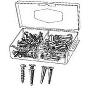 MA-LINE MA-8411 Anchor Kit, 1/4 x 1 in, Plastic