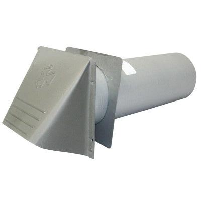 Builders Best® P-Tanium™ 110885 Dryer Vent Hood, 4 in Dia, 11-1/2 in Tail, 14-1/4 in L, 6 in W, 6 in H, Galvanized