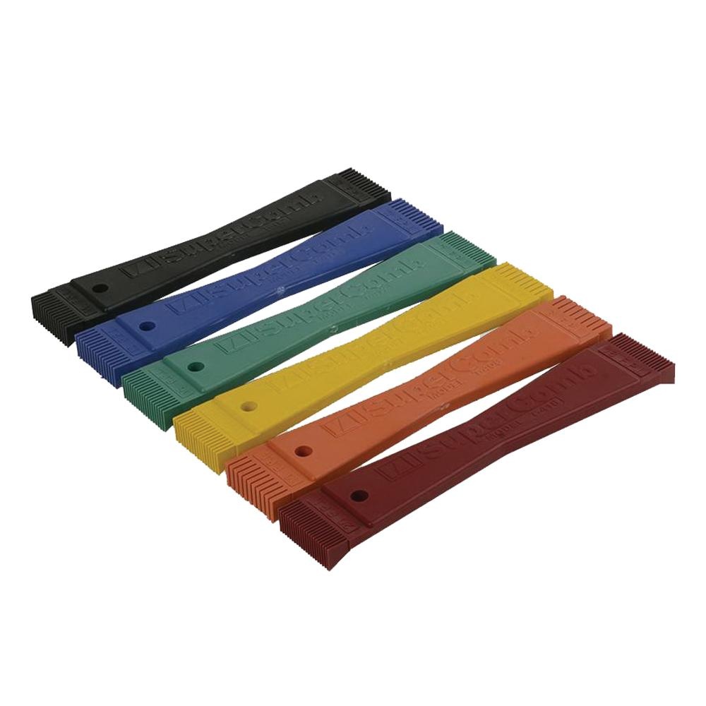 DiversiTech® T-400 SuperComb Fin Comb Tool Set, Fins per Inch: 8 to 11 FPI, 13 FPI, 15 to 18 FPI, 20 FPI, 6 in L, Nylon