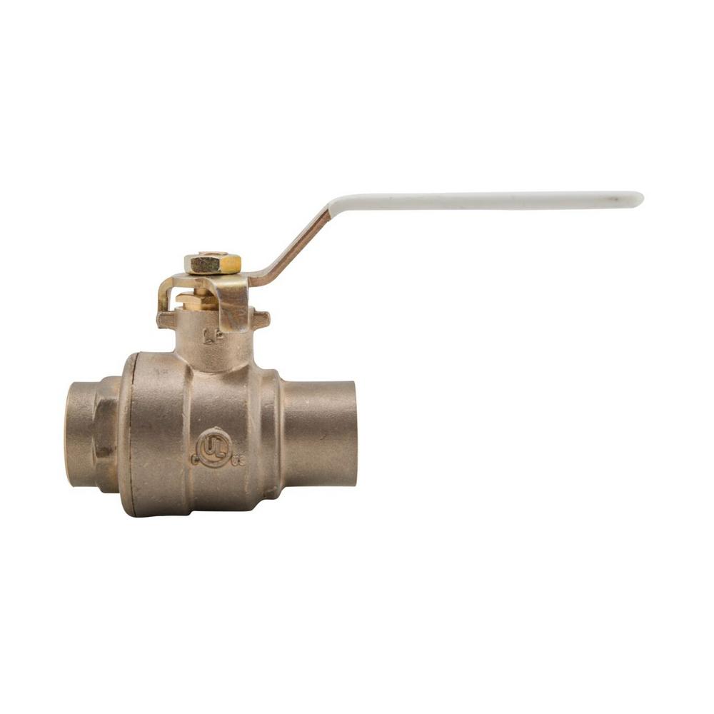 WATTS® LFFBV-3C-M1 Series 88005700 2-Piece Ball Valve, 1/2 in, Socket, Copper Silicon Alloy, 600 psi