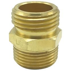 Wal-Rich 4610004 Hose Nipple, 3/4 in Male Garden Hose Threaded x 1/2 in MIPS, Brass