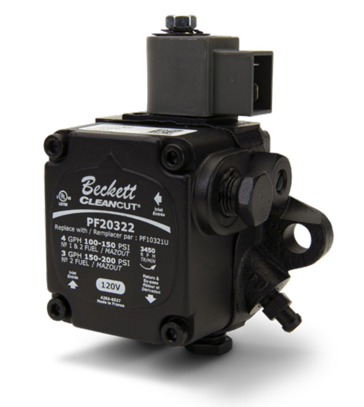 Beckett® PF20322U Cleancut Oil Pump - 3 Gph, 120V