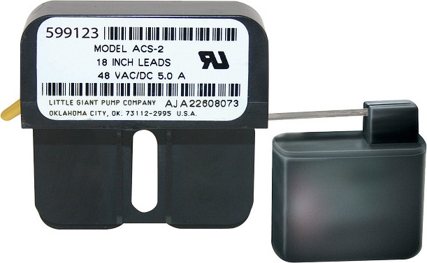 Little GIANT® 599123 Acs-2 In-Pan Condensate Overflow Switch - 48V Ac/Dc, 72 In Leads